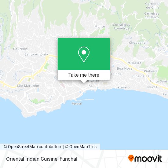 Oriental Indian Cuisine mapa