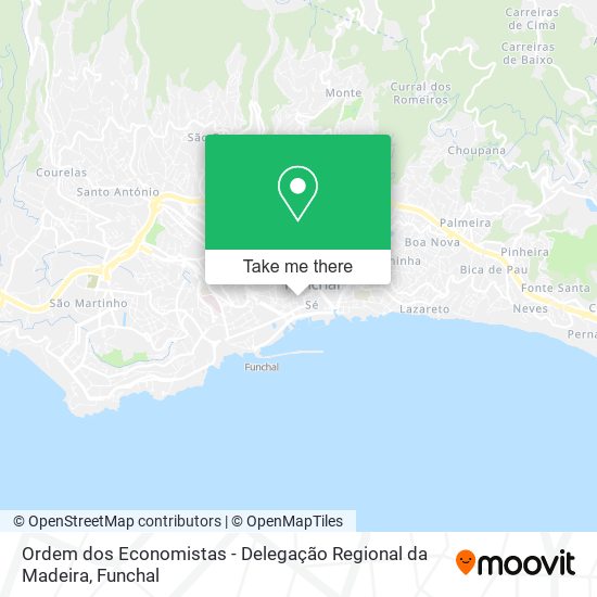 Ordem dos Economistas - Delegação Regional da Madeira map
