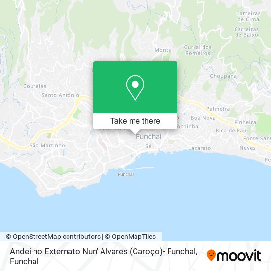Andei no Externato Nun' Alvares (Caroço)- Funchal map