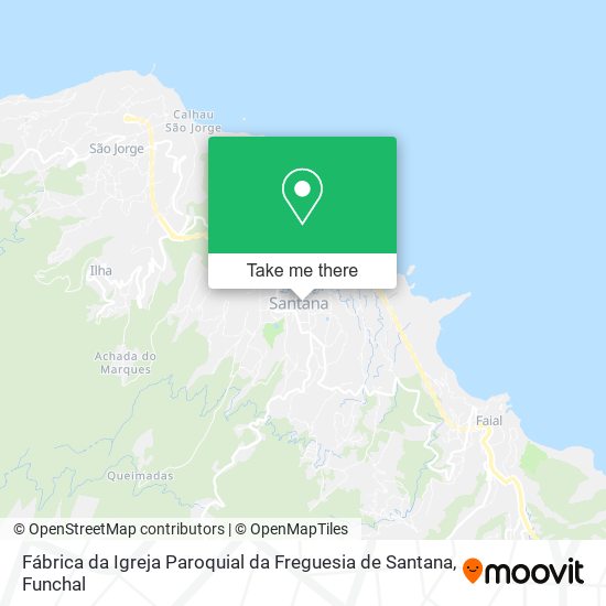 Fábrica da Igreja Paroquial da Freguesia de Santana mapa
