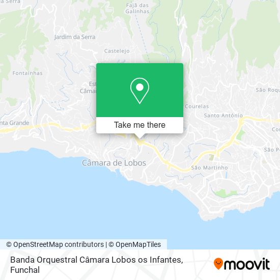 Banda Orquestral Câmara Lobos os Infantes map