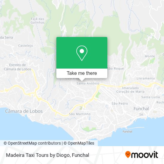 Madeira Taxi Tours by Diogo map