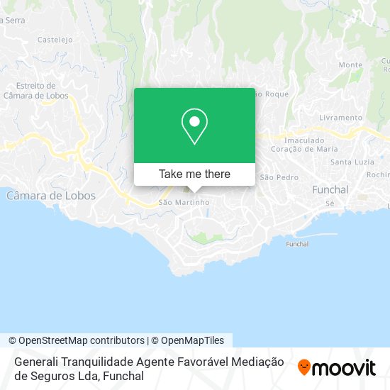 Generali Tranquilidade Agente Favorável Mediação de Seguros Lda map