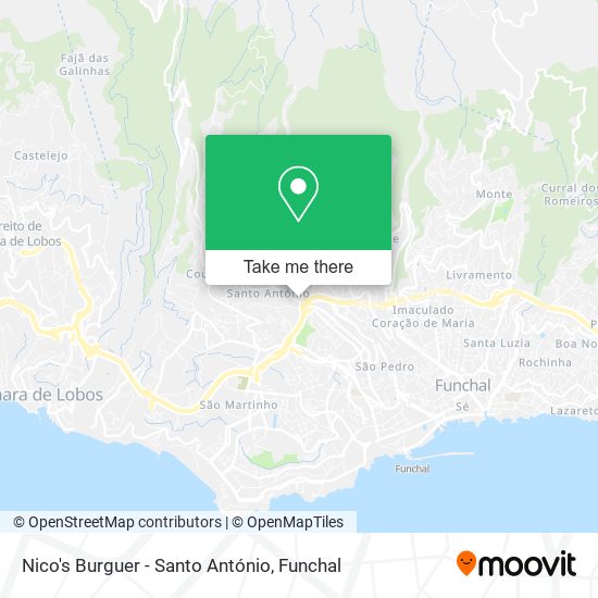 Nico's Burguer - Santo António mapa