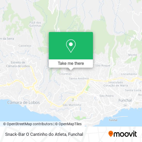 Snack-Bar O Cantinho do Atleta mapa