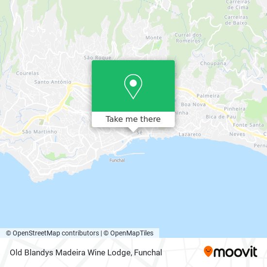 Old Blandys Madeira Wine Lodge map
