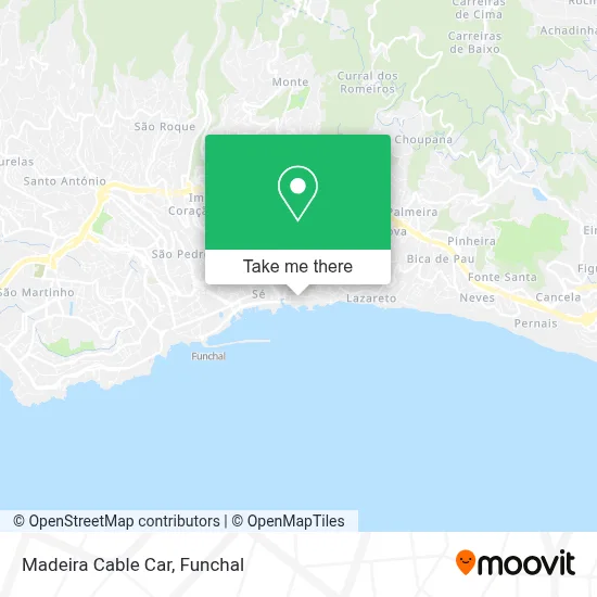 Madeira Cable Car map