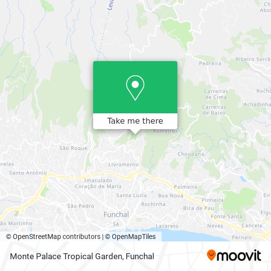 Monte Palace Tropical Garden map