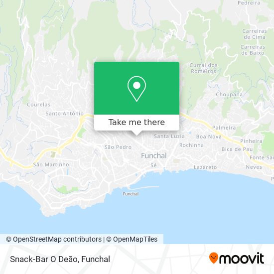 Snack-Bar O Deão mapa