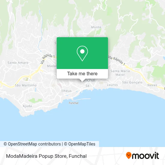 ModaMadeira Popup Store map