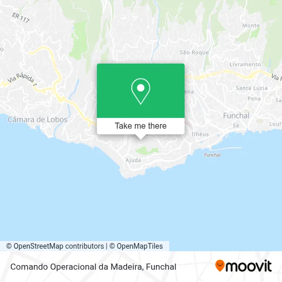 Comando Operacional da Madeira map