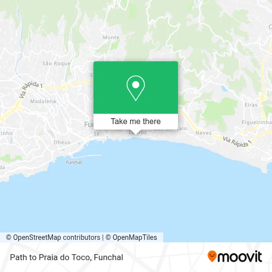 Path to Praia do Toco map