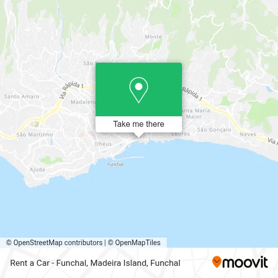 Rent a Car - Funchal, Madeira Island map