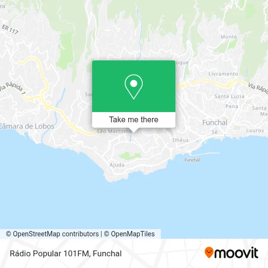 Rádio Popular 101FM map