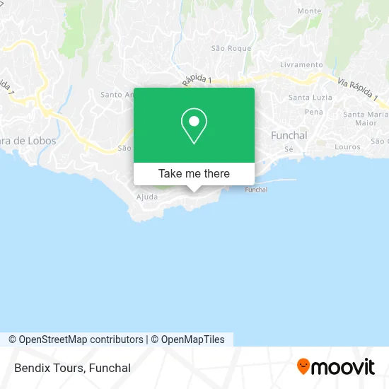 Bendix Tours map