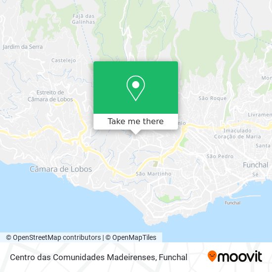 Centro das Comunidades Madeirenses map