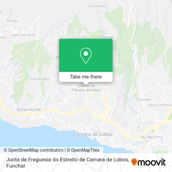 Junta de Freguesia do Estreito de Camara de Lobos mapa