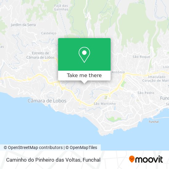 Caminho do Pinheiro das Voltas mapa