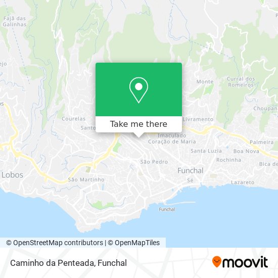 Caminho da Penteada mapa