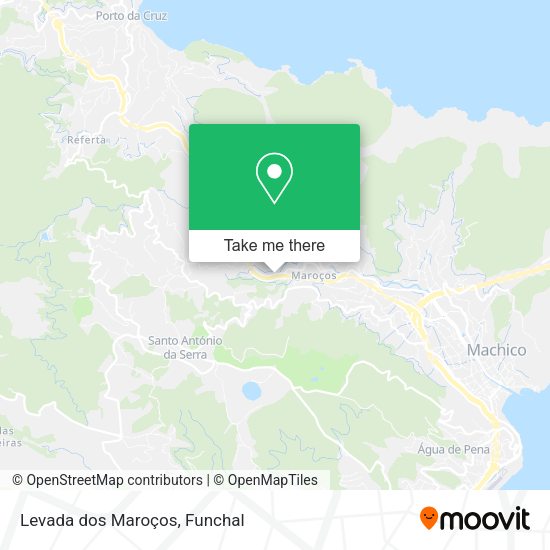 Levada dos Maroços mapa