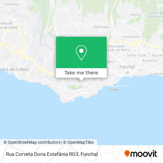 Rua Corveta Dona Estefânia RG3 mapa