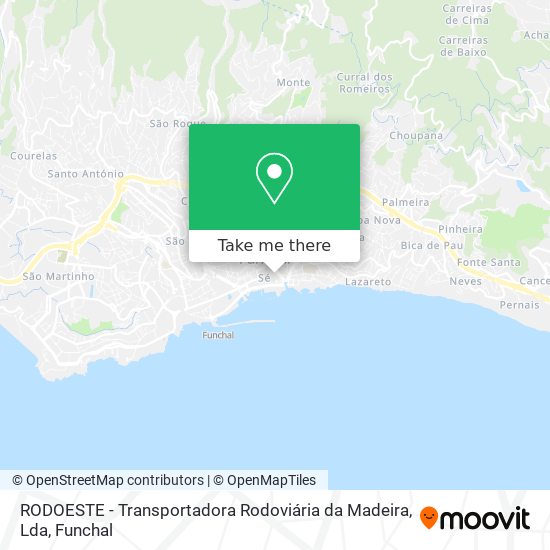 RODOESTE - Transportadora Rodoviária da Madeira, Lda mapa