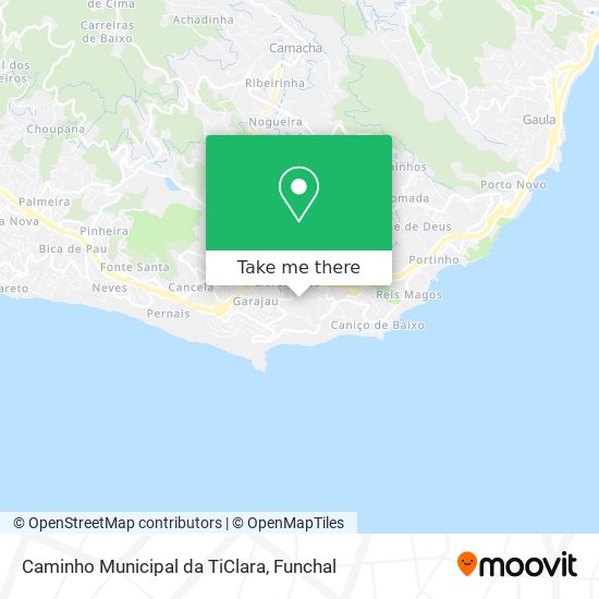 Caminho Municipal da TiClara mapa