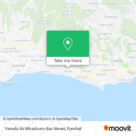 Vereda do Miradouro das Neves map