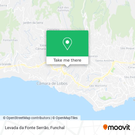 Levada da Fonte Serrão mapa