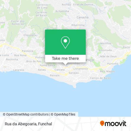 Rua da Abegoaria mapa