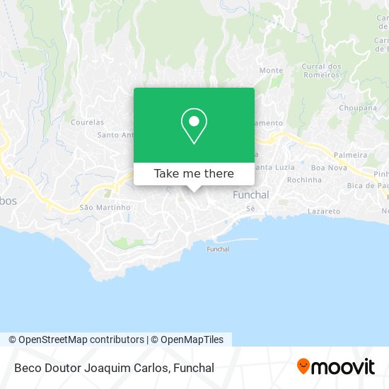 Beco Doutor Joaquim Carlos mapa