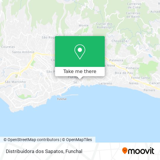 Distribuidora dos Sapatos mapa