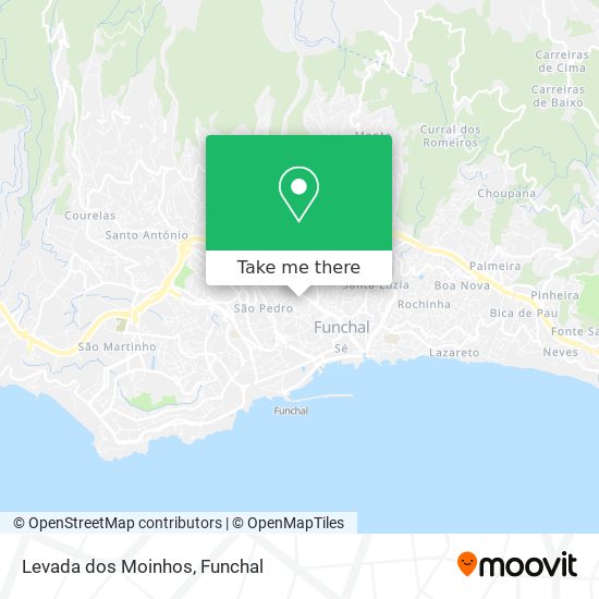 Levada dos Moinhos mapa