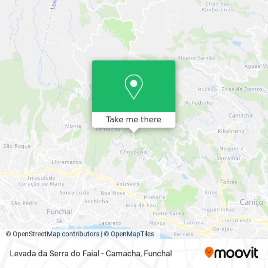 Levada da Serra do Faial - Camacha map