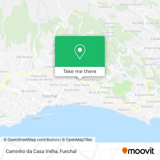 Caminho da Casa Velha mapa