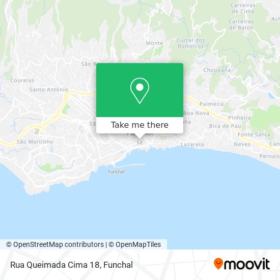 Rua Queimada Cima 18 mapa