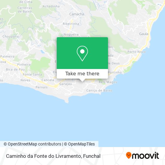 Caminho da Fonte do Livramento map