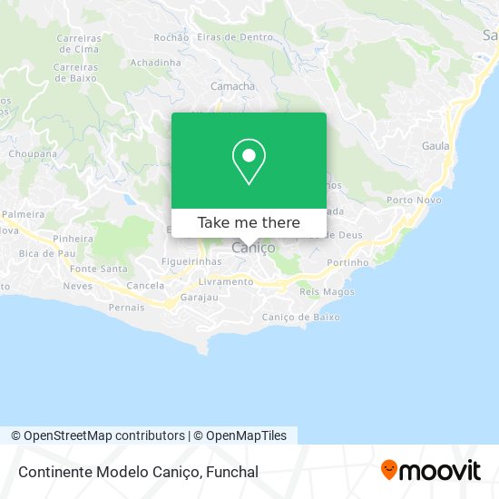 Continente Modelo Caniço mapa