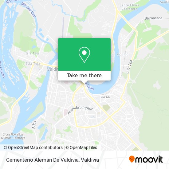 Cementerio Alemán De Valdivia map