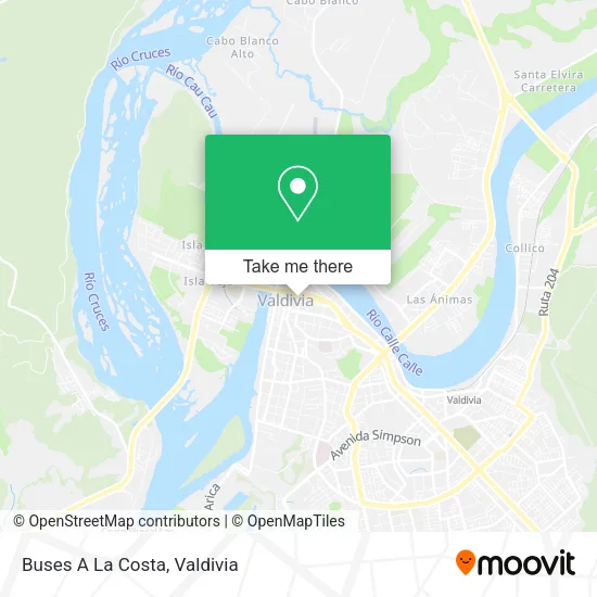 Buses A La Costa map