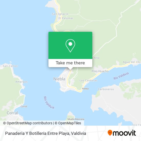Mapa de Panaderia Y Botillería Entre Playa