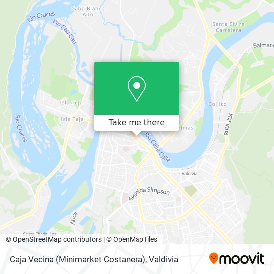 Mapa de Caja Vecina (Minimarket Costanera)
