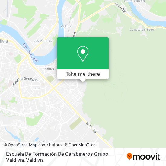 Escuela De Formación De Carabineros Grupo Valdivia map