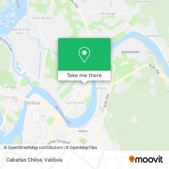 Mapa de Cabañas Chiloé