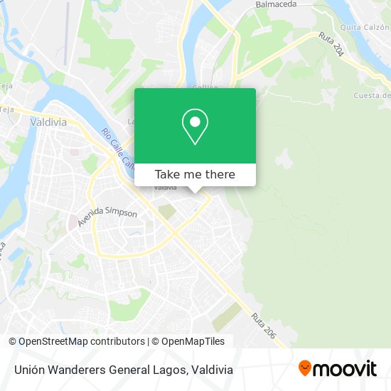 Unión Wanderers General Lagos map