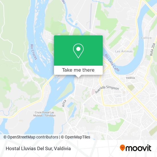 Mapa de Hostal Lluvias Del Sur