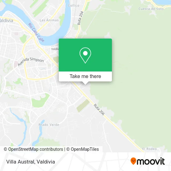 Mapa de Villa Austral