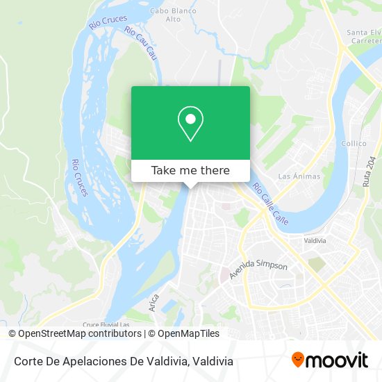 Mapa de Corte De Apelaciones De Valdivia