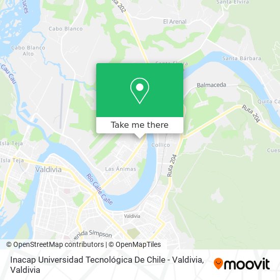 Mapa de Inacap Universidad Tecnológica De Chile - Valdivia