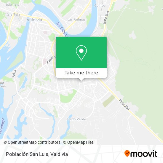 Población San Luis map